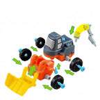 3-in-1 Take-A Part Construction Toy Truck With Power Tool (Bulldozer + Excavator + Roller) G8Central