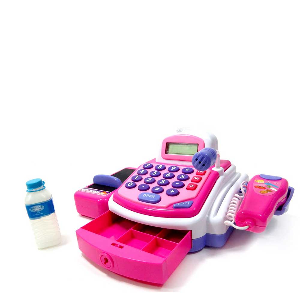 Pretend Play Electronic Cash Register Toy | Pink. G8Central