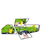 14" Friction Powered Recycling Garbage Truck G8Central