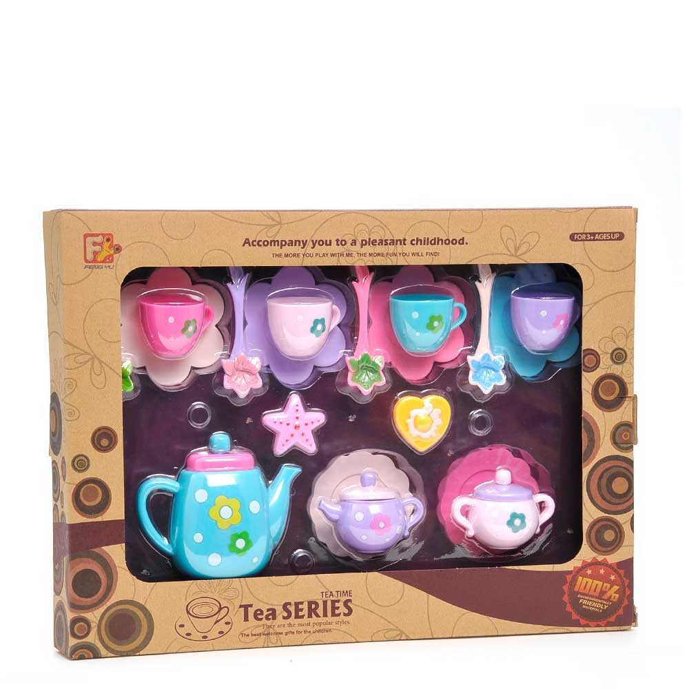 Tea Party Pretend Playset For Kids, 21-Piece