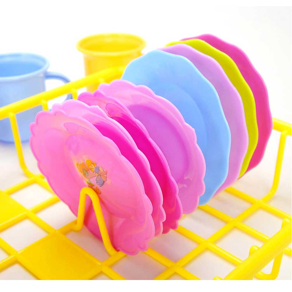 Play Dishes Kitchen Wash and Dry Tea Playset 27pcs