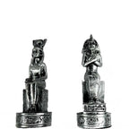 Chess Set EGYPTIAN Theme | Gold an Silver Pewter 3D Decorative G8Central