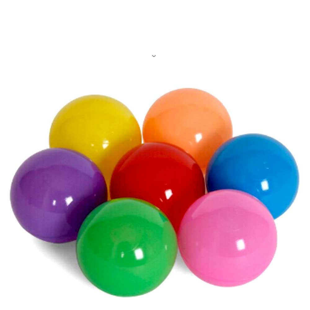 Non-Toxic "Phthalate Free" Crush Proof Play Balls 7 Color: Pink, Green, Purple, Red, Blue, Yellow, Orange, 100pc/pk