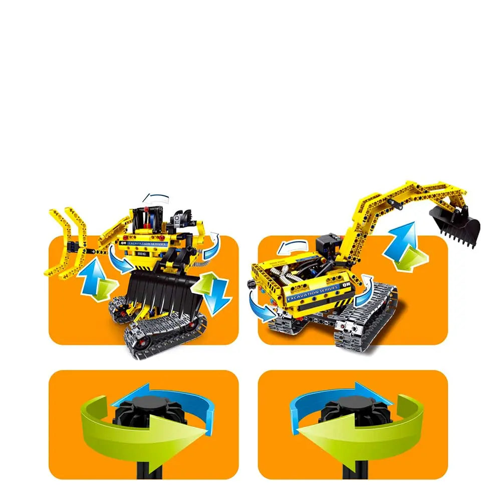 Building Blocks Bricks Construction Truck Kit STEM Toy (Excavator) | 342 Pcs G8Central