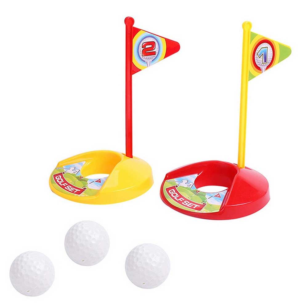 Deluxe Golf Set For Kids Comes With 3 Golf Clubs, 3 Balls, And 2 Practice Holes