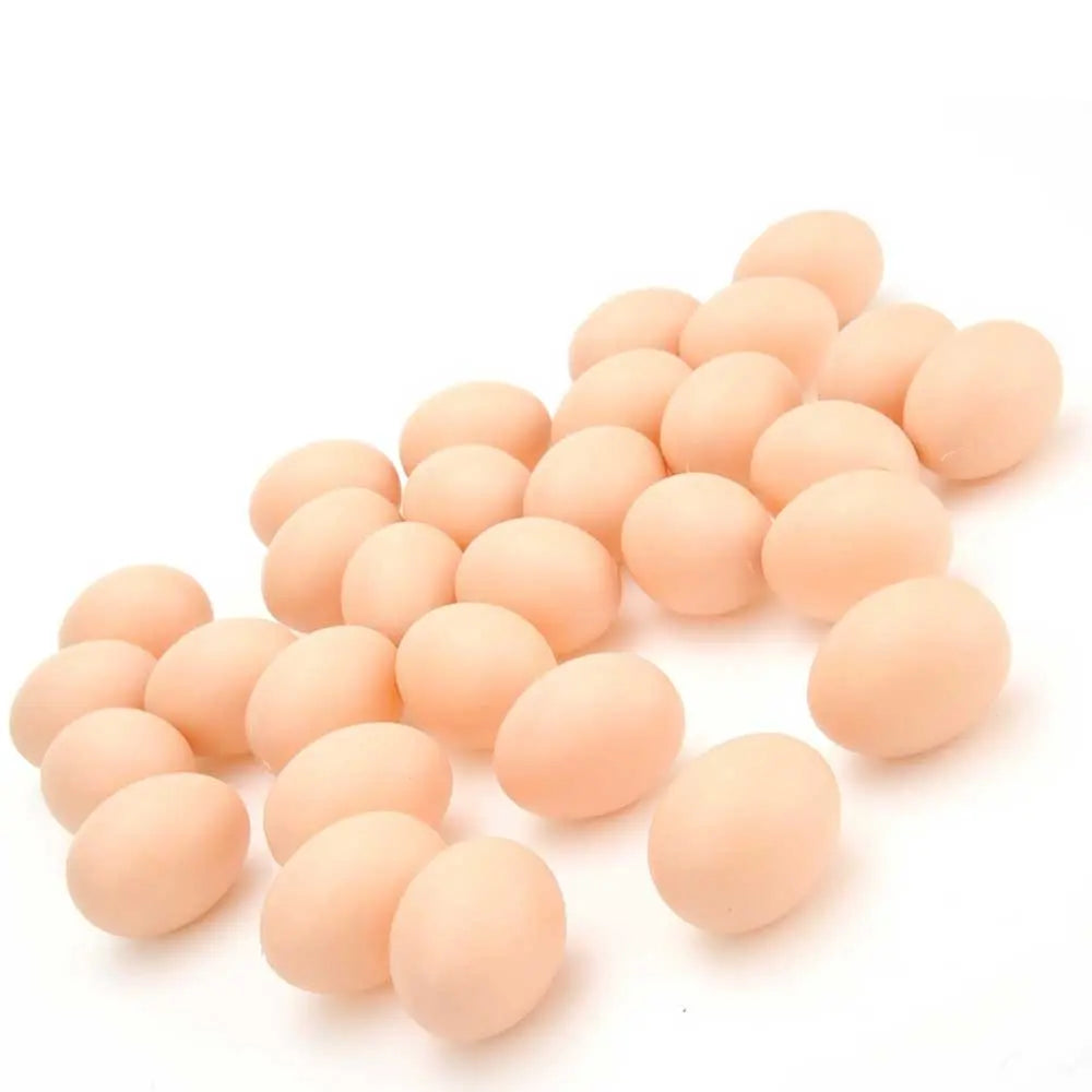 Bag Of Realistic Chicken Eggs Playset (Pack Of 30 Fake Eggs) G8Central