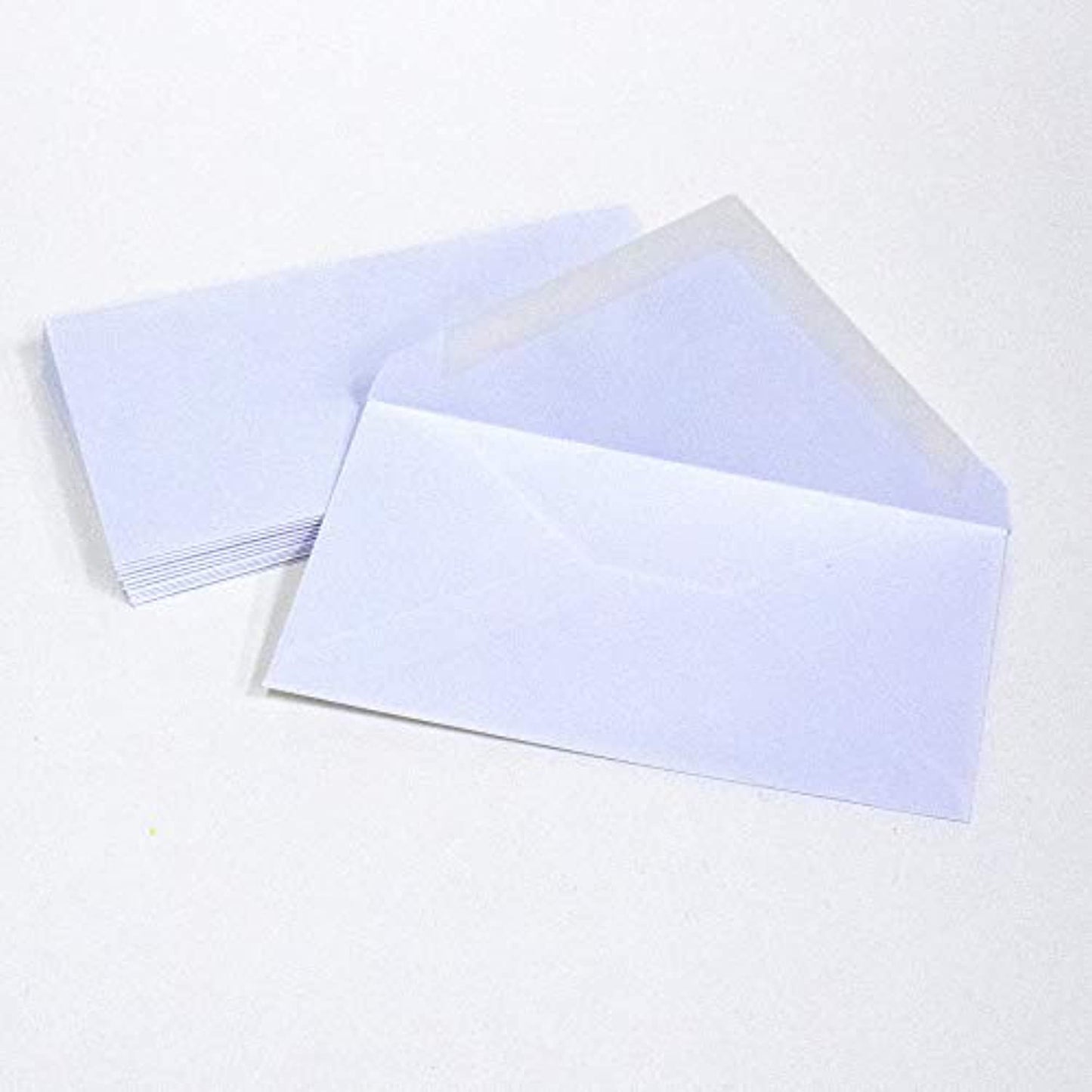 White Envelope Gummed Closure Mailing Envelopes 3 5/8 x 6 1/2, Adhesive Seal (100/Pack), 1-Pack.