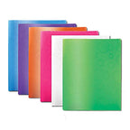 BAZIC Bubble Embossed 2-Pockets Poly Portfolio, Letter Size Assorted Colors Plastic Folder Holder Padfolio for Resume Interview Office Business Legal Document Papers Organizer, 6-Pack.