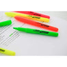 Assorted Color Pen Style Fluorescent Highlighter w/Pocket Clip, Unscented Quick Dry (12/Box)