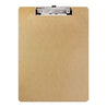 Wood Hardboard Clipboard w/Low Profile Clip, 12.5" x 9" Fit A4 Letter Size Paperboard, Business Office School Teacher Student College, 1-Pack.