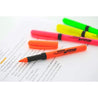 Pen Style Neon Highlighters w/Cushion Grip,Unscented Quick Dry (4/Pack)