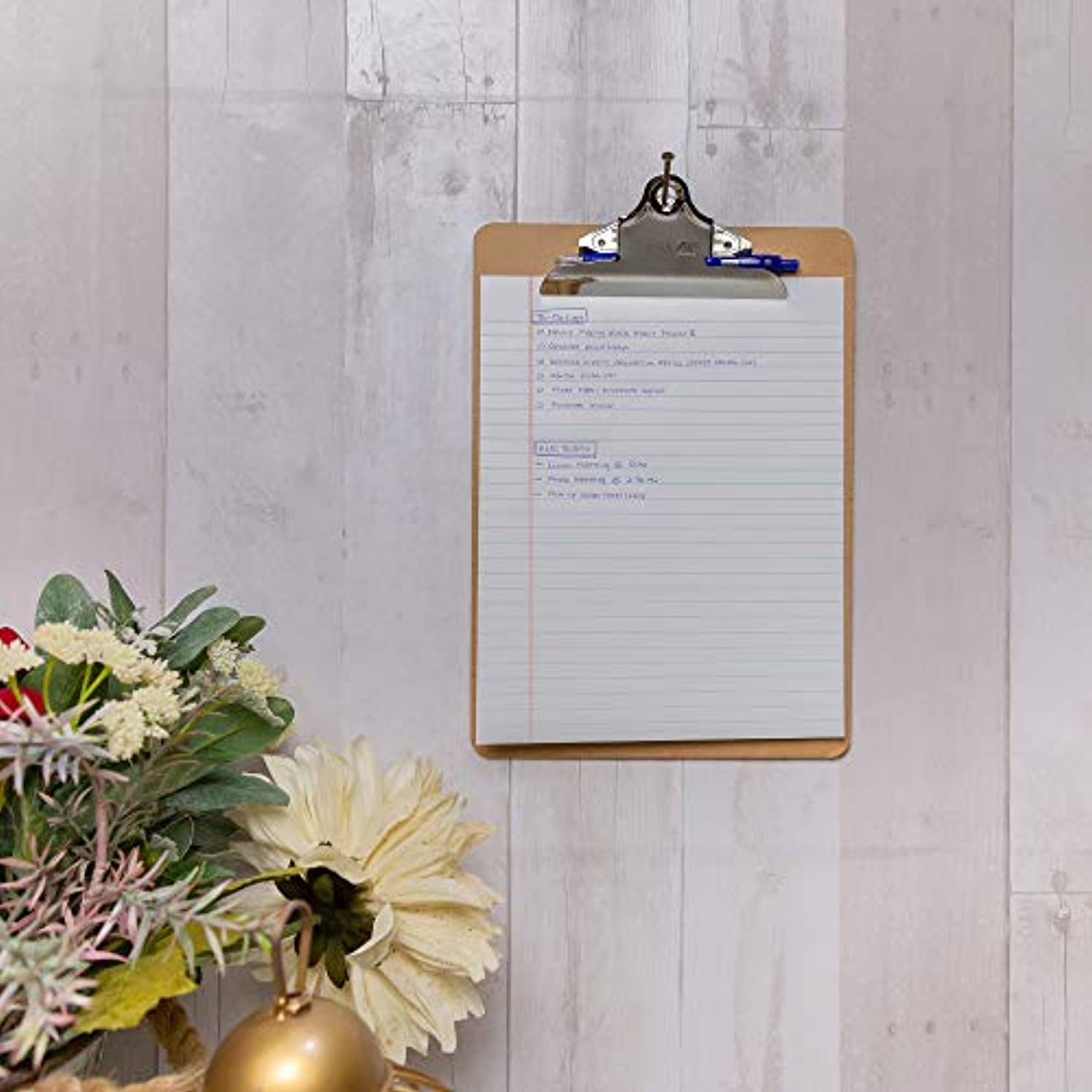 Memo Size Wood Hardboard Clipboard w/Sturdy Spring Clip, 9" x 6" Mini Small Paperboard Strong &amp; Large Capacity, Business Office School Teacher Student College.