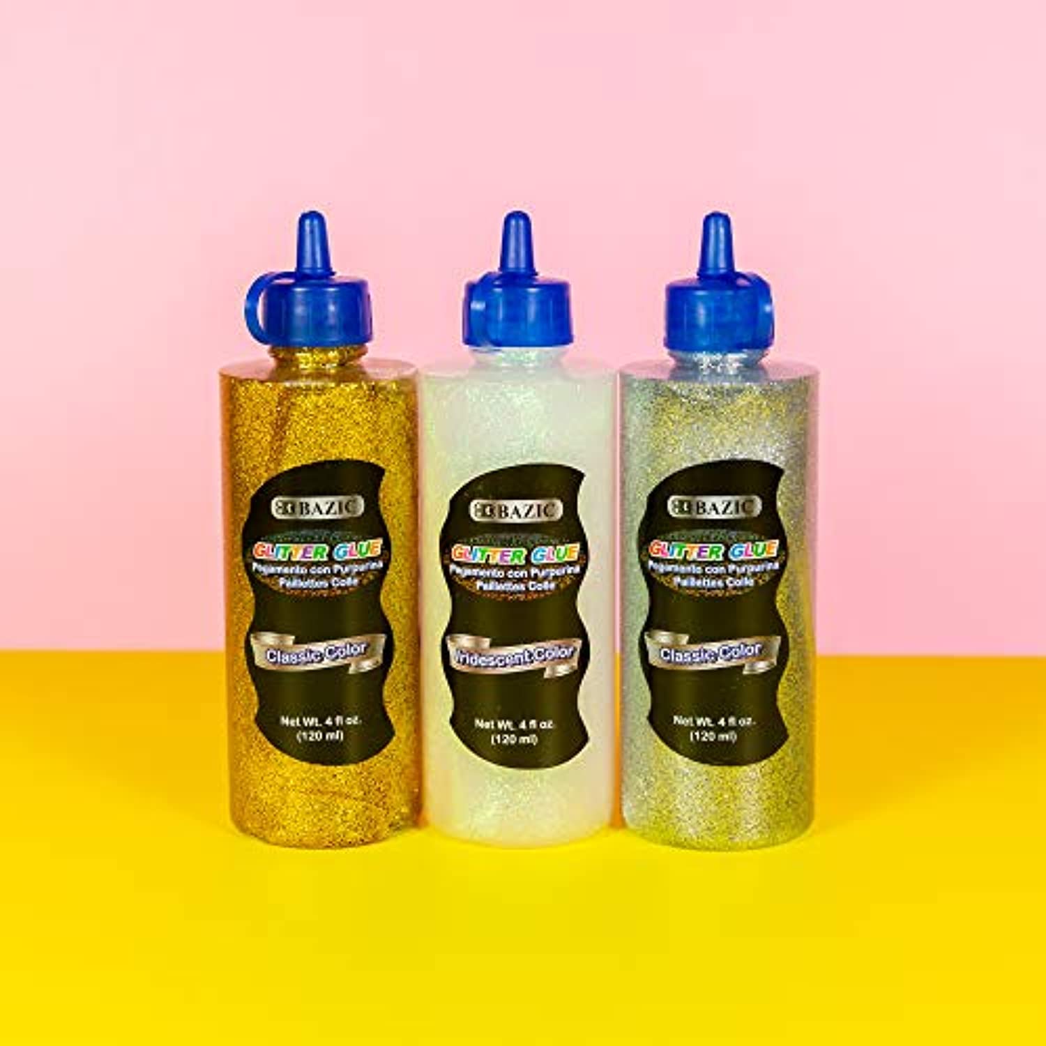 Metallic Color Glitter Glue Washable Glowing Non-toxic | 4FL OZ (120ml)
