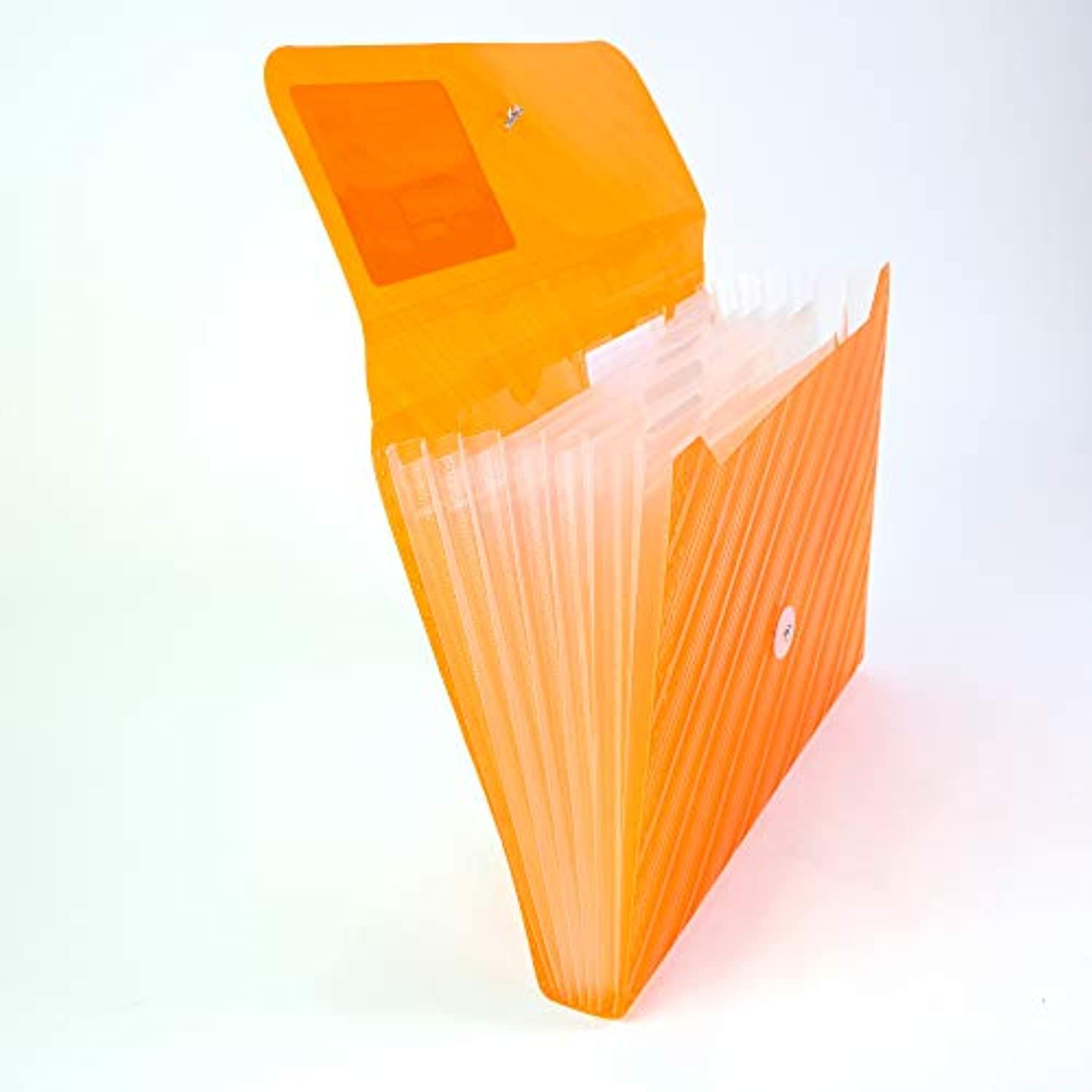 BAZIC Translucent 7 Pocket Divider Letter Size Poly Expanding File, Document Holder Files Wallet Plastic Envelope Folders, Elastic Band Closure, Office Home Organize - Assorted Color, 12-Pack.