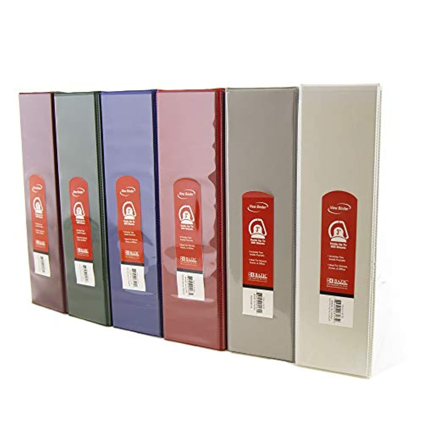 BAZIC 3” View Slant D Ring Binder 600 Sheet, Large Capacity 3 Ring Binders, School Office-Burgundy, 1-Unit.