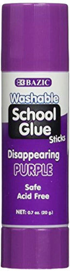 0.28 oz (8g) Washable Disappearing Purple Glue Stick.
