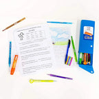 Bright Color Slider Pencil Case w/ PDQ Display 6-Assorted Color.