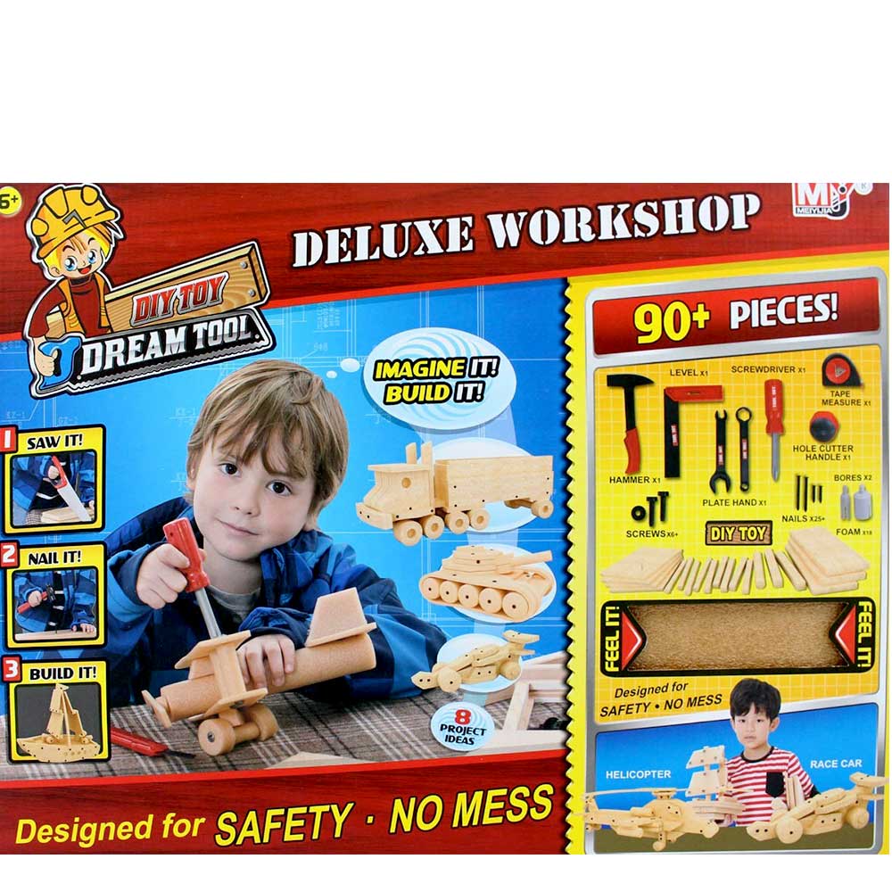 Deluxe Workshop DIY Foam Toy Building Kit For Kids | 90+ Pieces G8Central