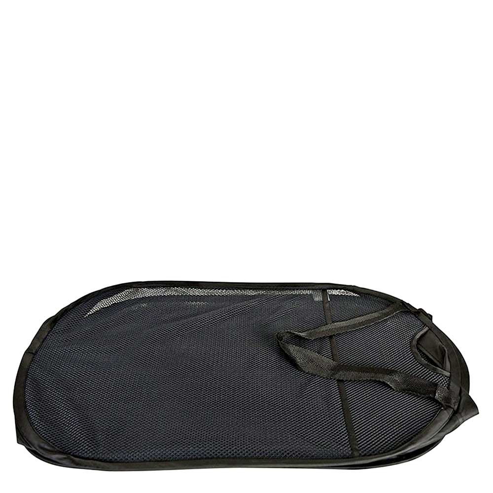 Mesh Pop Up Laundry Basket With Side Pocket | Black