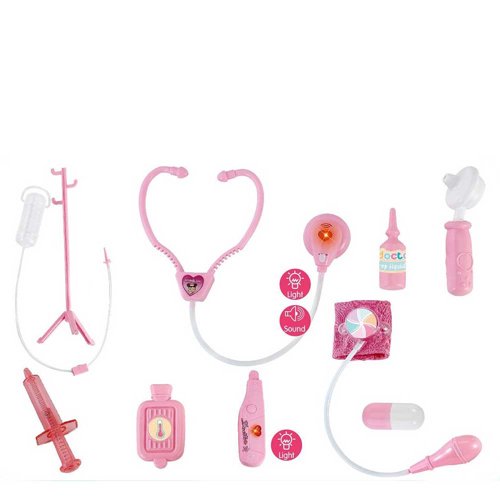 Doctor Nurse Medical Kit Playset for Kids | Pink