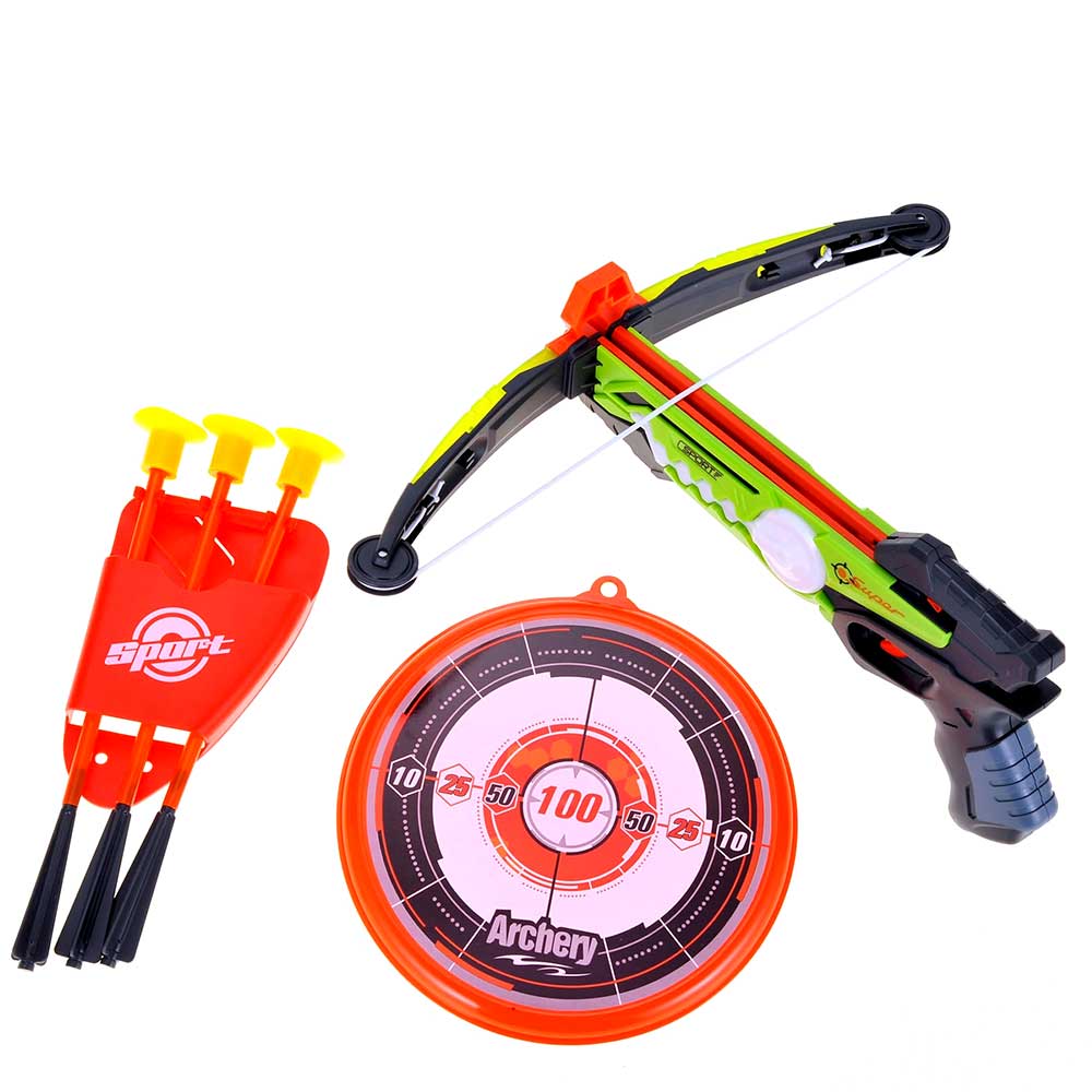 Toy Crossbow Archery Set With Suction Cup Arrows And Target With RGB Lights