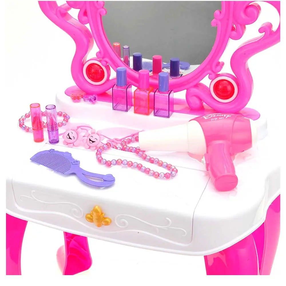2-In-1 Vanity Set With Beauty Accessories, Working Piano, And Mirror G8Central