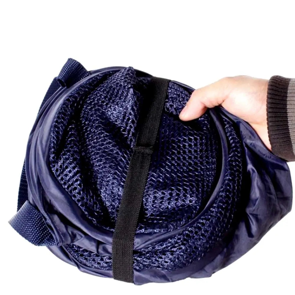 Laundry Baskets Mesh Pop Up With Side Pocket | Dark Blue G8Central