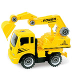 Take-A-Part Friction Powered Construction Trucks With Crane, Excavator, Mixer, Dump Truck G8Central