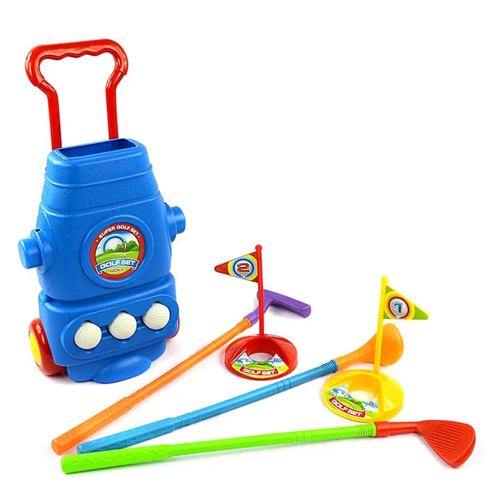 Deluxe Golf Set For Kids Comes With 3 Golf Clubs, 3 Balls, And 2 Practice Holes G8Central