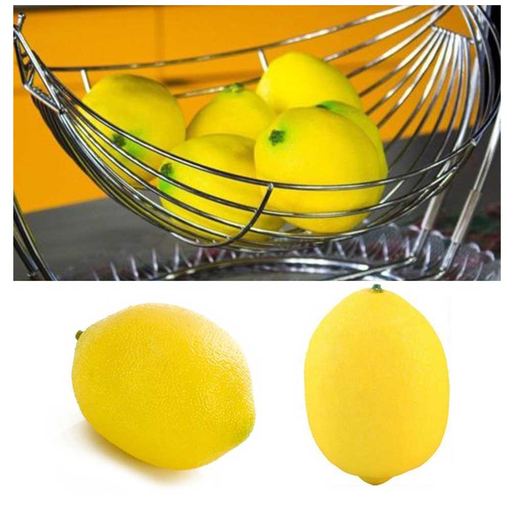 Yellow And Green Lifelike Fake Lemons