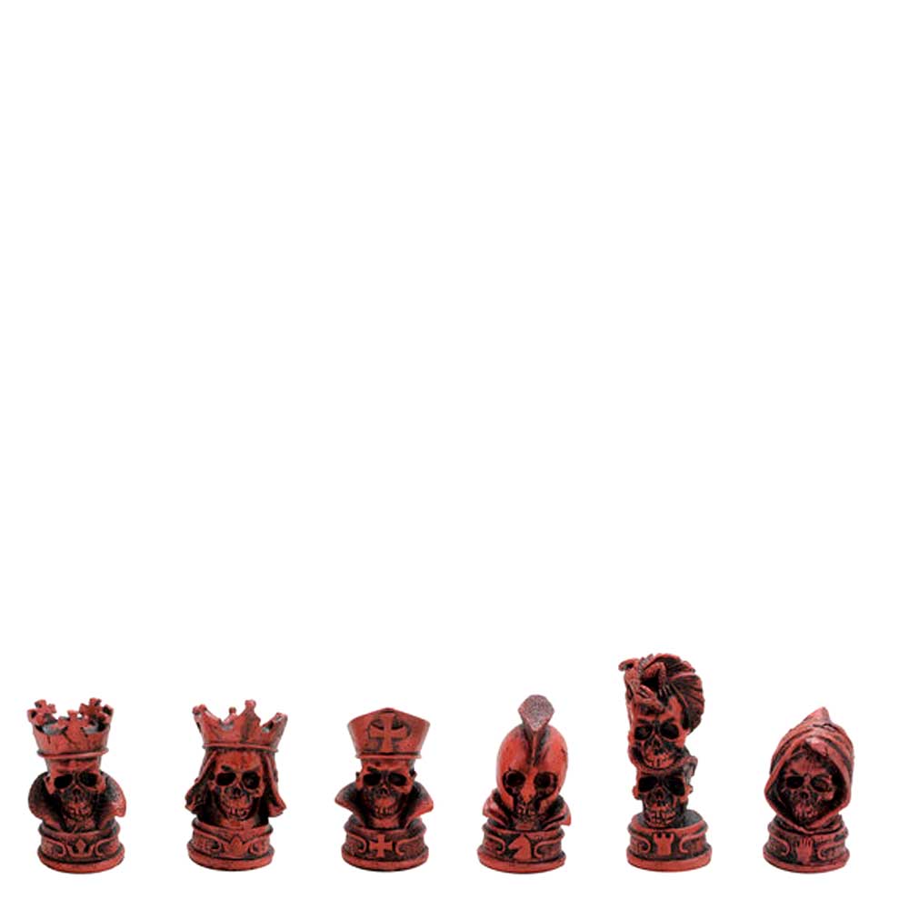 Metal Chess Set with 3D-Theme Decorative 3 in 1 Game Combo | SKULL