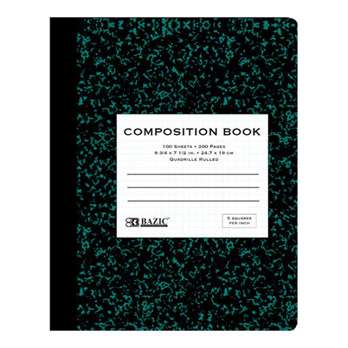 Premium Marble Composition Book 5-1" Quad-Ruled | 100 Ct.