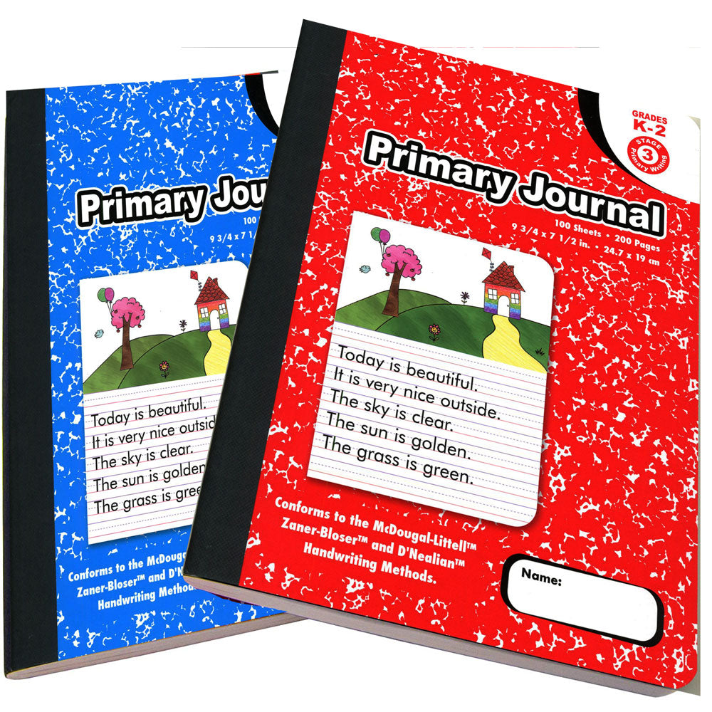 Primary Journal Composition Book, Half Page Un-Ruled Top 9 3/4 x 7 1/2 in | 100-Sheet