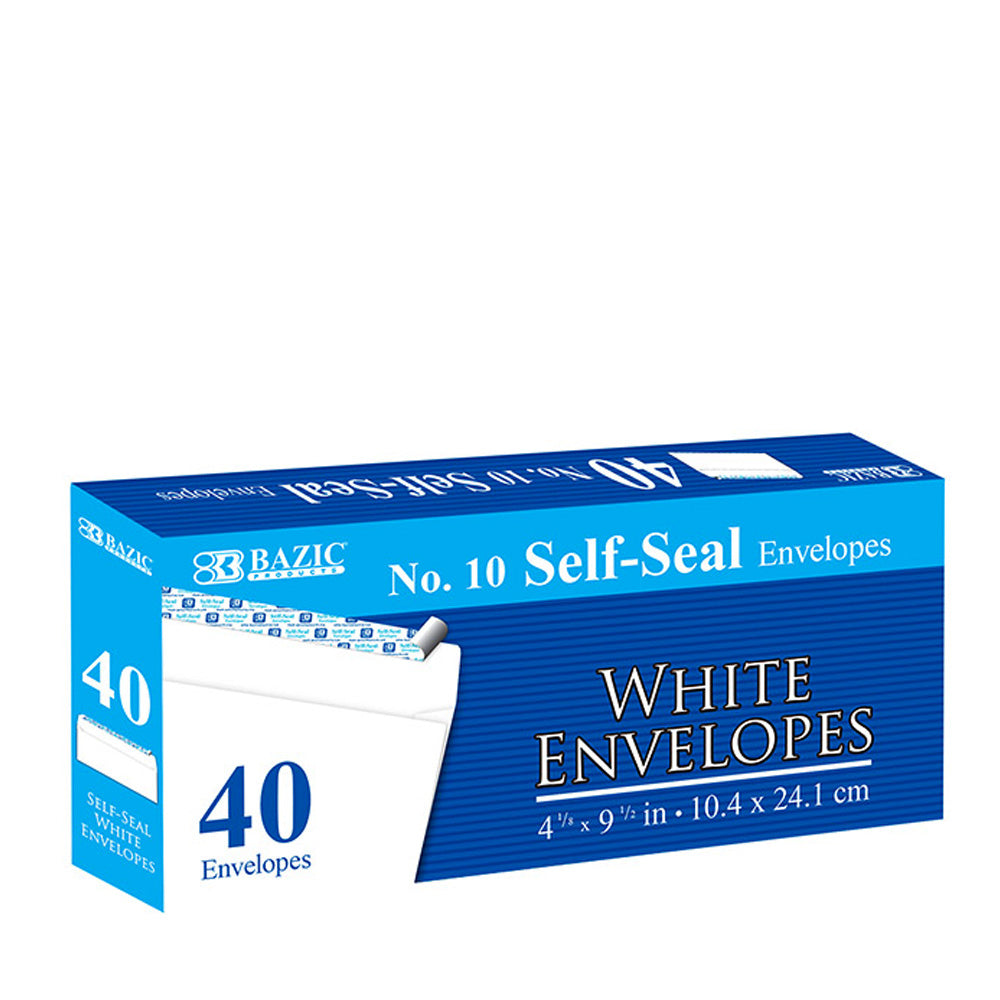 Envelopes #10 Self-Seal WHITE 4 1/8" x 9 1/2"