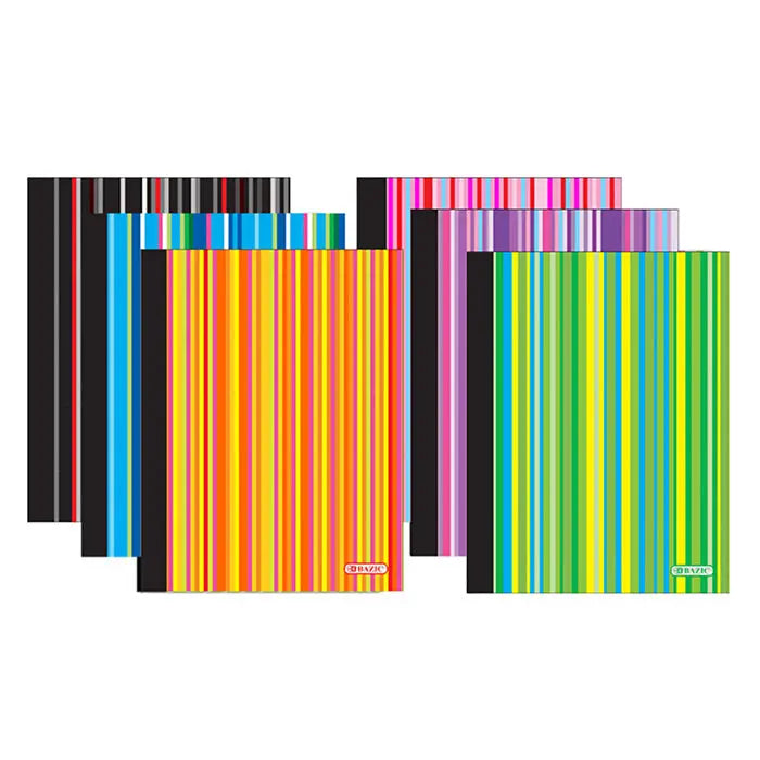 Composition Book College Ruled 100-Ct | Assorted Stripes Covers G8Central