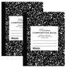 Premium Composition Book College Ruled 100 Ct. 9 3/4 x 7 1/2 in. | Black Marble Hard Cover - g8central.com