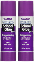 0.28 oz (8g) Washable Disappearing Purple Glue Stick.