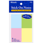 Stick On Notes 100 Ct. 1.5" X 2" (4/Pack).