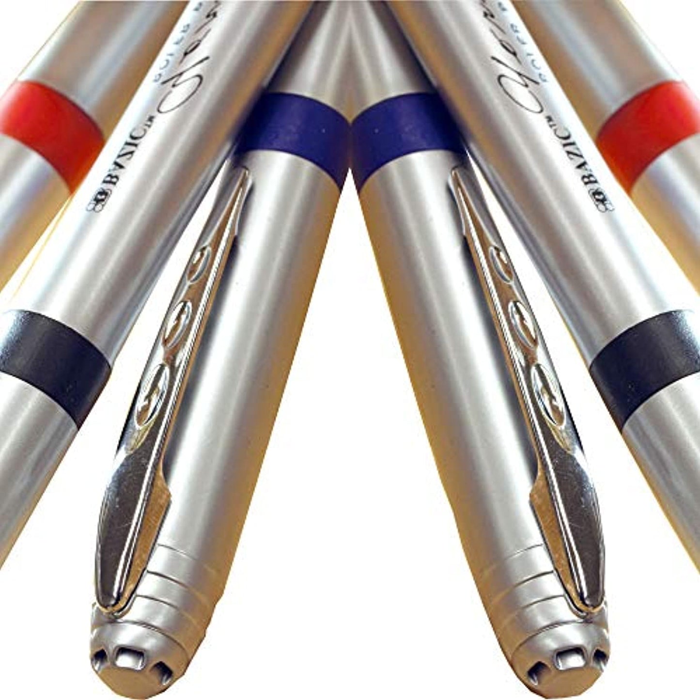 BAZIC York Black Rollerball Pen 0.7mm, Grip Cushion, Quick-Drying Regulator Liquid Ink Pens Smooth Writing (3/Pack), 1-Pack.