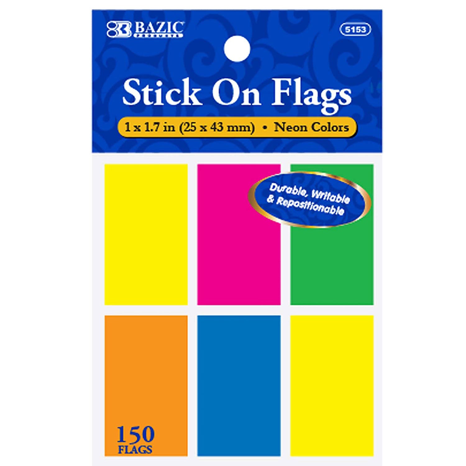 Self-Stick Flags, Neon Color (10/Pack) | 25 Ct. 1" X 1.7" | 150 Flags - g8central.com