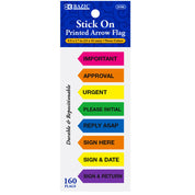 Arrow Flags, Printed (8/Pack) | 20 Ct. (0.5" X 1.7") | 160 Flags.