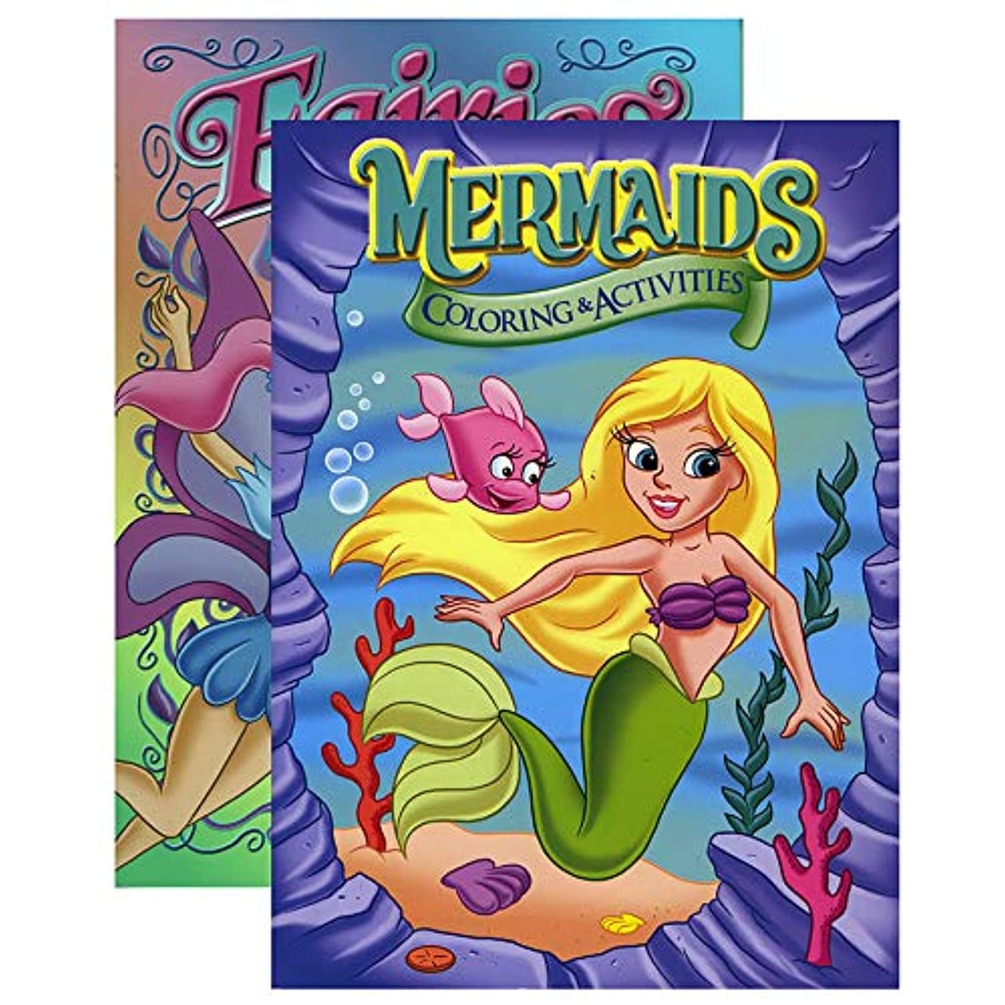 JUMBO FAIRIES / MERMAIDS Coloring & Activity Book | 2-Titles.