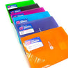 BAZIC Translucent 7 Pocket Divider Letter Size Poly Expanding File, Document Holder Files Wallet Plastic Envelope Folders, Elastic Band Closure, Office Home Organize - Assorted Color, 12-Pack.