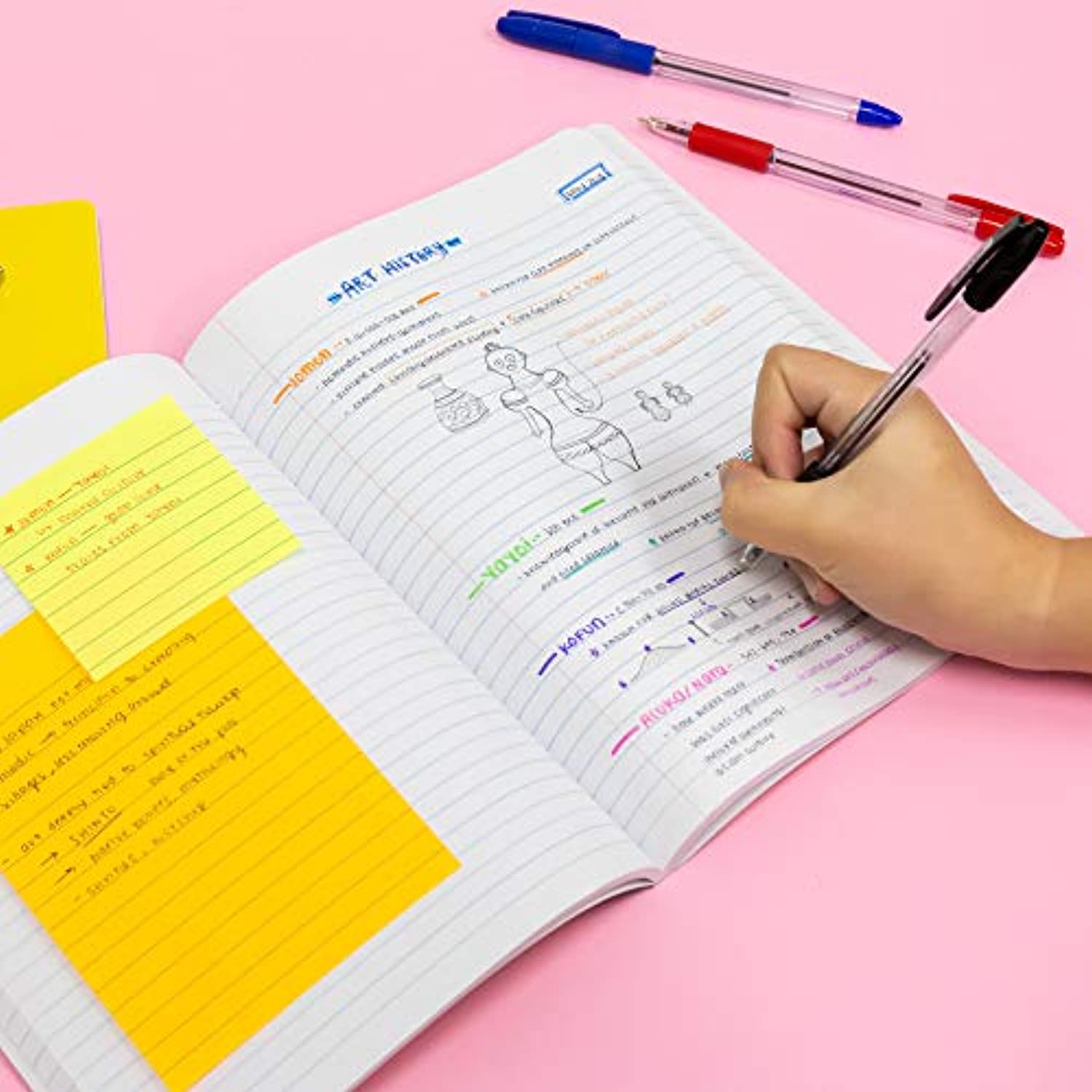 BAZIC College Ruled 70 Sheets Poly Cover Composition Book, Elegant Comp Books Writing Journal Notebook with Lined Paper, Home School Office Supplies for Student Class Schedule, 48-Pack.