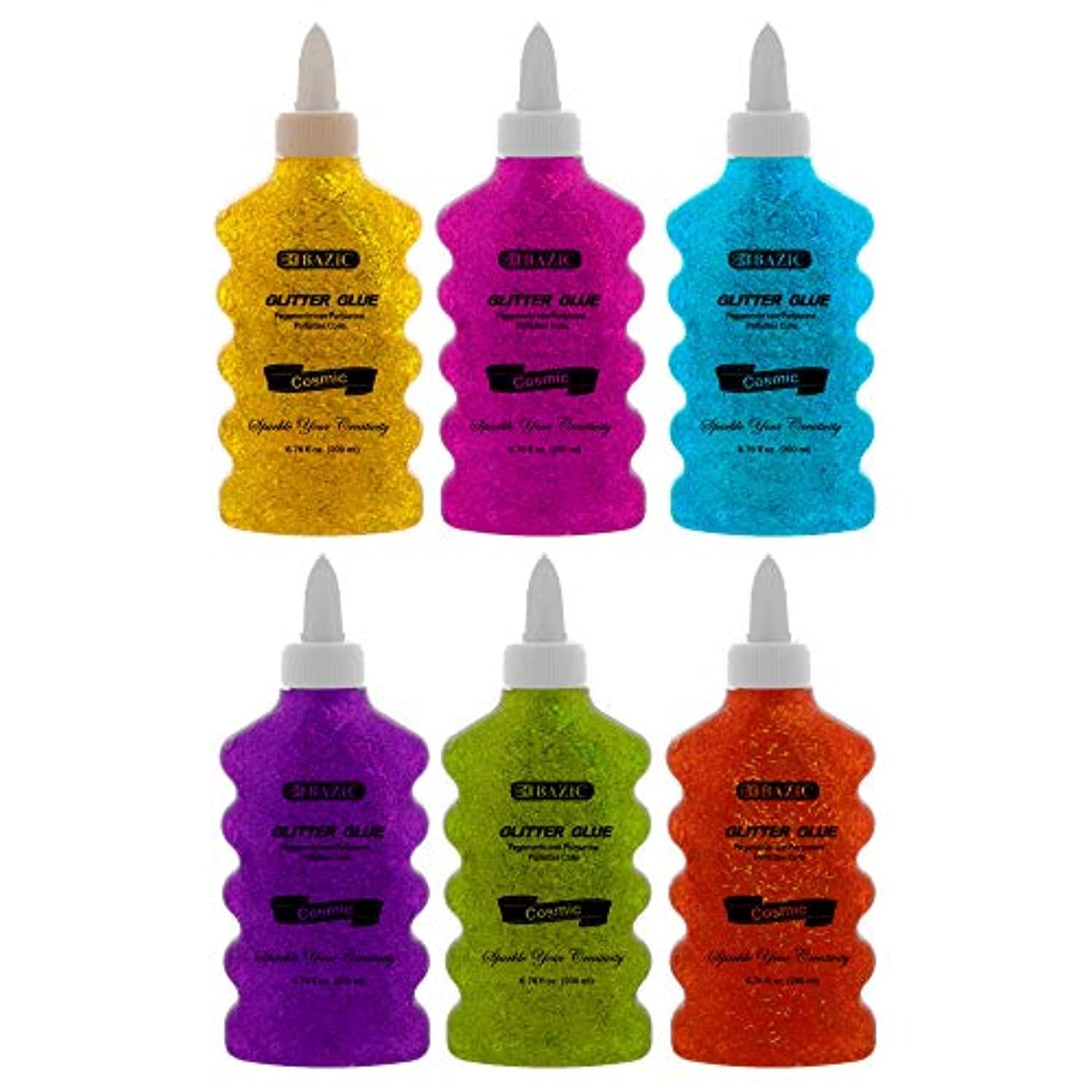 Glitter Glue Cosmic Series, Washable Sparkling Slime Colors | 6.76 FL OZ (200ml)