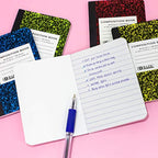BAZIC 80 Sheets 4.5" x 3.25" Mini Marble Composition Book, Assorted Color Comp Books Memo Notebook with Lined Paper, Home School Office Supplies (2/Pack, 24-Pack) (Total 48 Books).