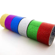 Duct Tape GLITTER | Assorted Colored | 1.88" X 3 Yards | 6-Count.