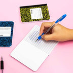 BAZIC 80 Sheets 4.5" x 3.25" Mini Marble Composition Book, Assorted Color Comp Books Memo Notebook with Lined Paper, Home School Office Supplies (2/Pack, 24-Pack) (Total 48 Books).
