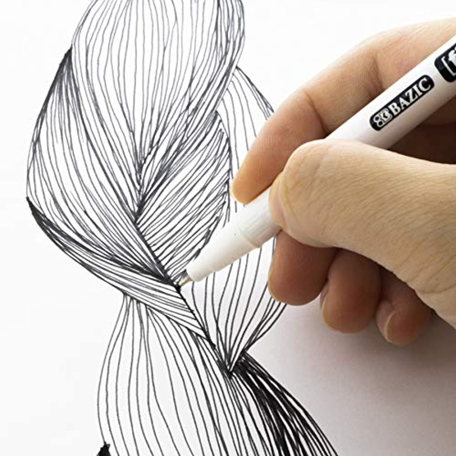 Fiero Assorted Color Fiber Tip Pen (4/Pack)