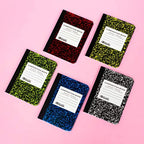 BAZIC 80 Sheets 4.5" x 3.25" Mini Marble Composition Book, Assorted Color Comp Books Memo Notebook with Lined Paper, Home School Office Supplies (2/Pack, 24-Pack) (Total 48 Books).